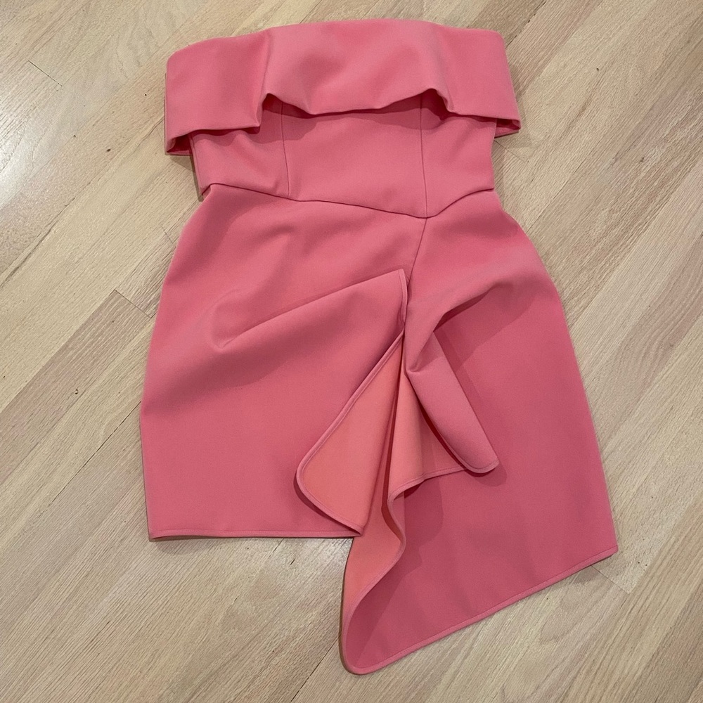 C/MEO Collective pink strapless mini cocktail dress size L